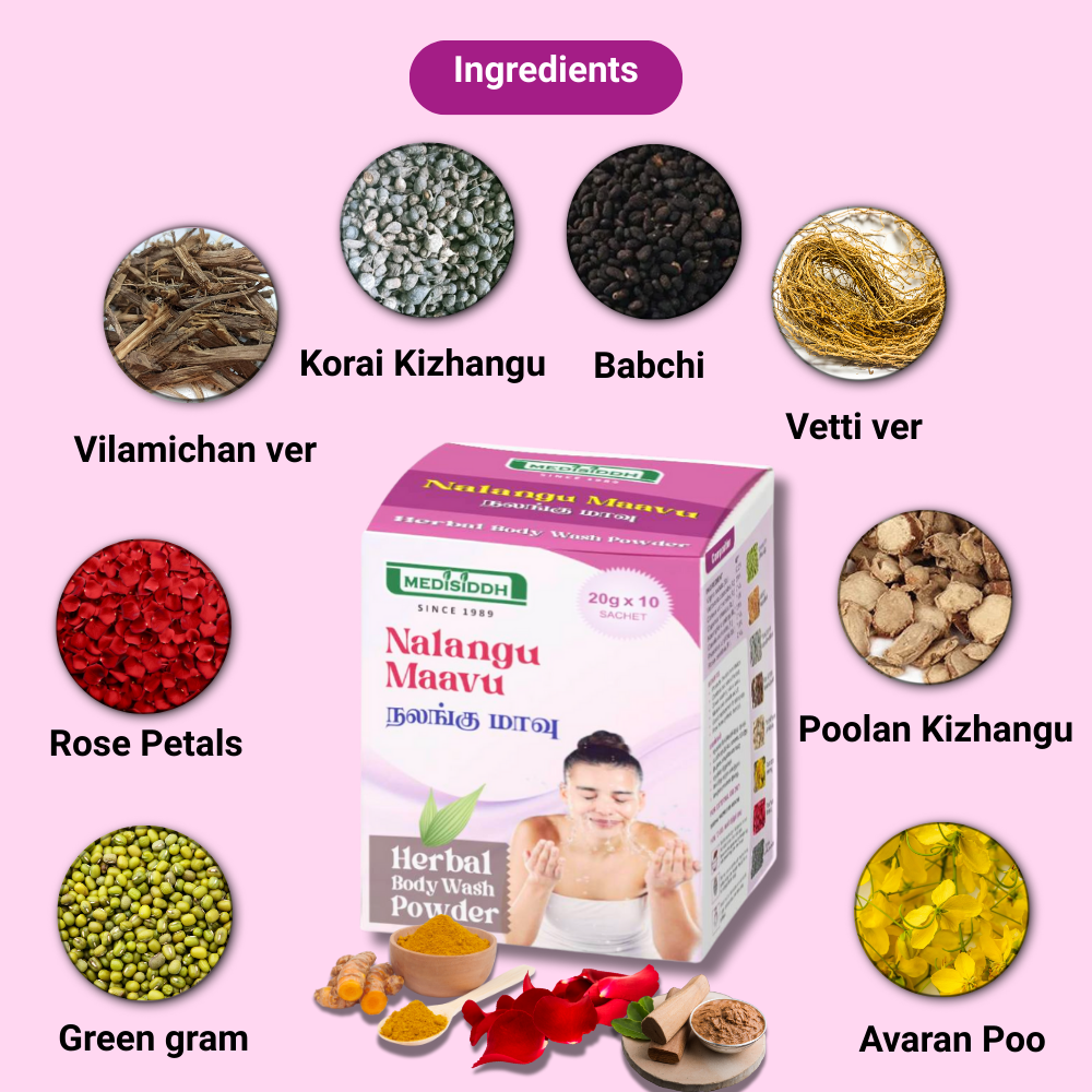 Nalangu maavu / Herbal bath powder / uptan powder / sunni pindi (20g x 10 Sachet)