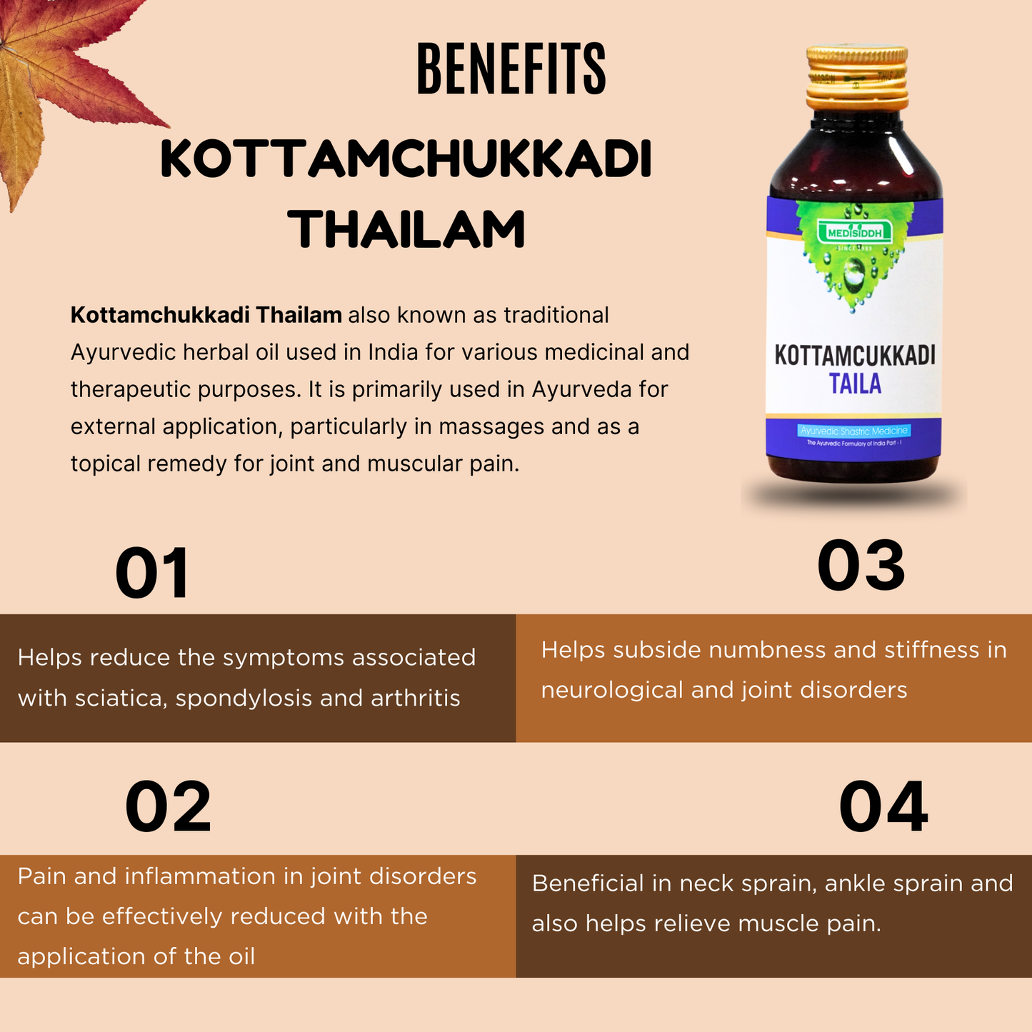 Kottamcukkadi Thailam - (kottamchukkadi oil)