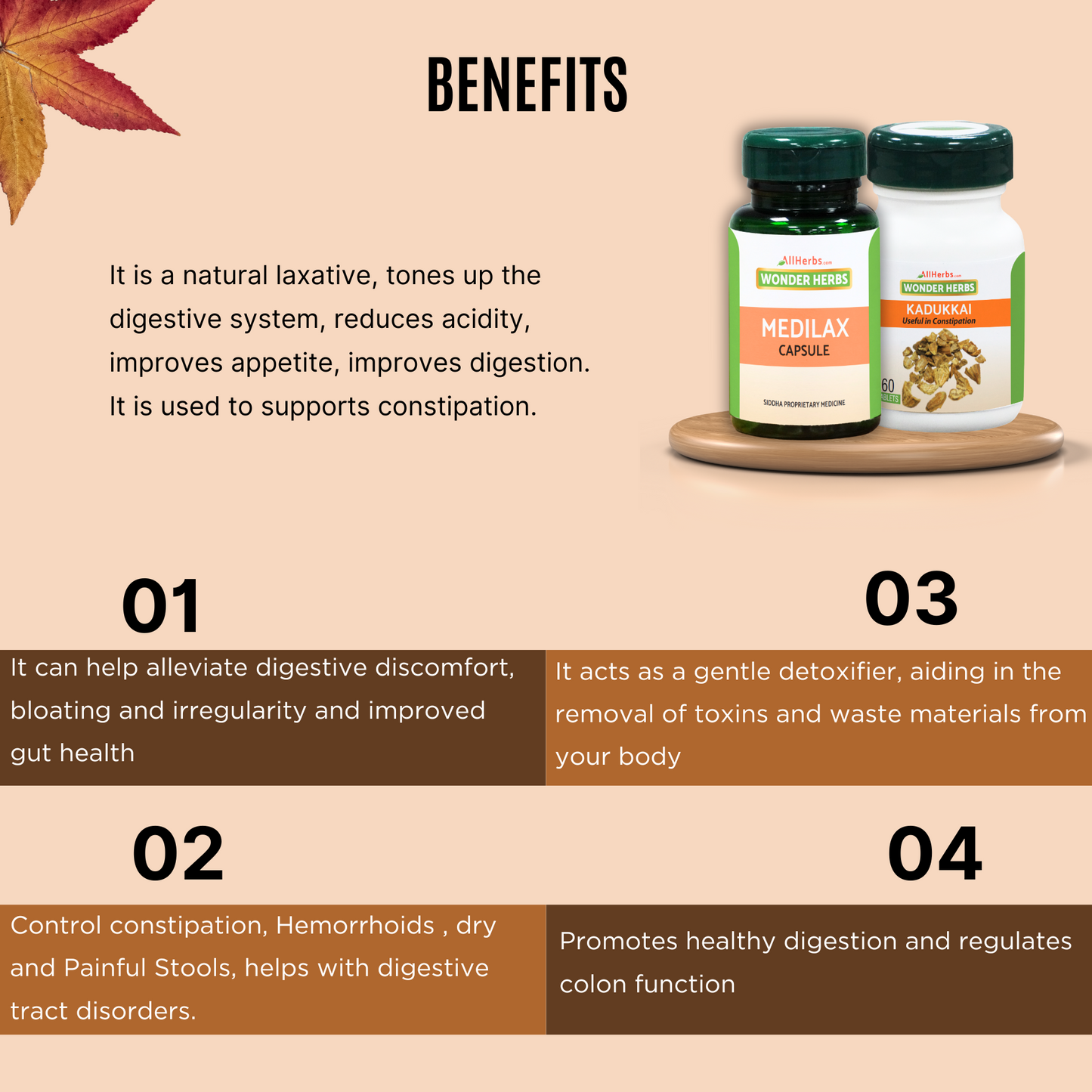 Kadukkai Tablet 60 no's + Medilax Capsule -60 No's -Combo - AH