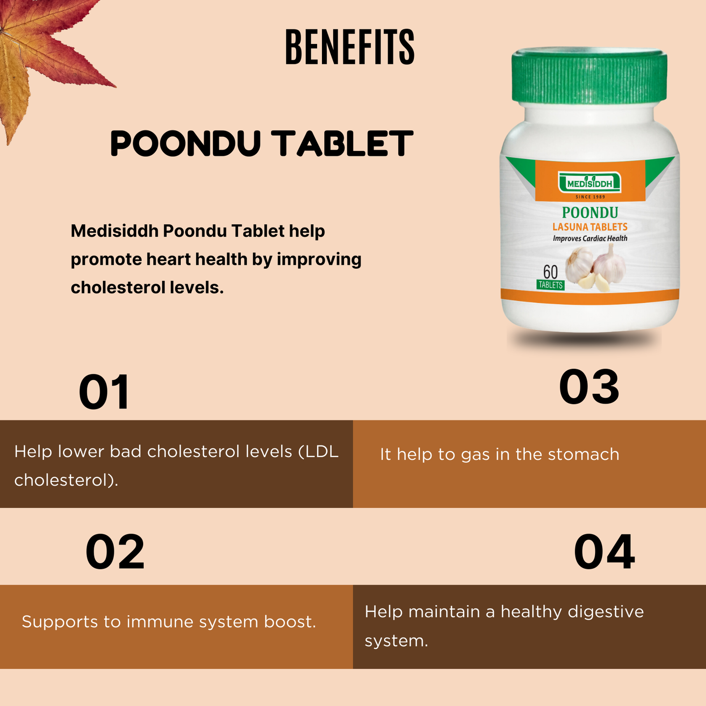 Poondu/Lasuna Tablet / Garlic tablet