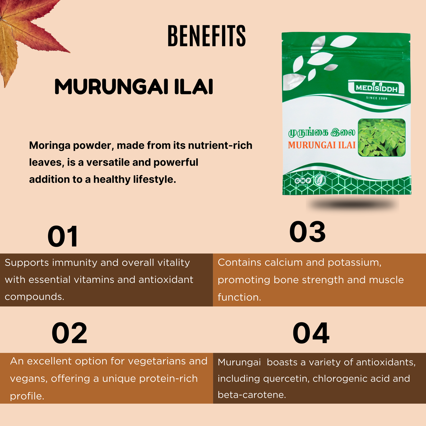 Murungai ilai Chooranam / Moringa leaf powder -(Moringa Powder)