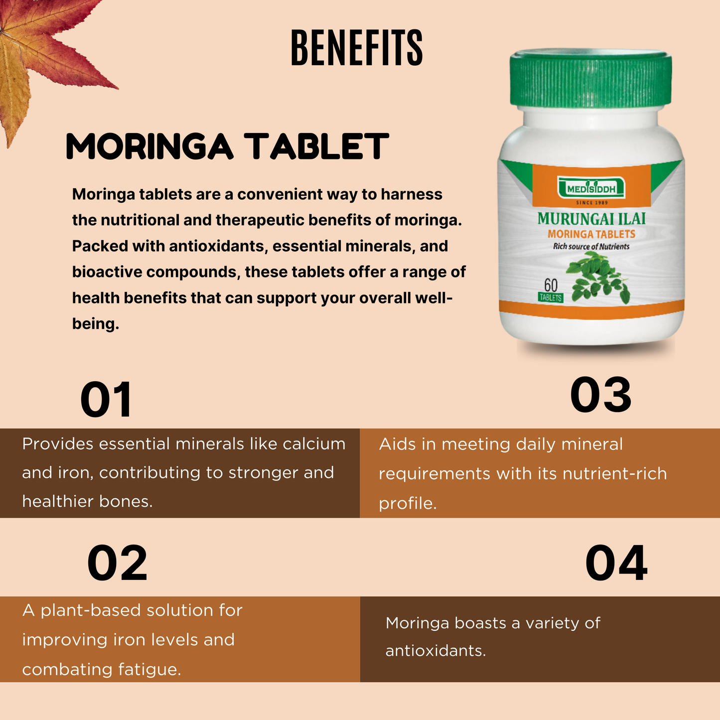 Moringa Tablet / drumstick - (horseradish tree)Tablet