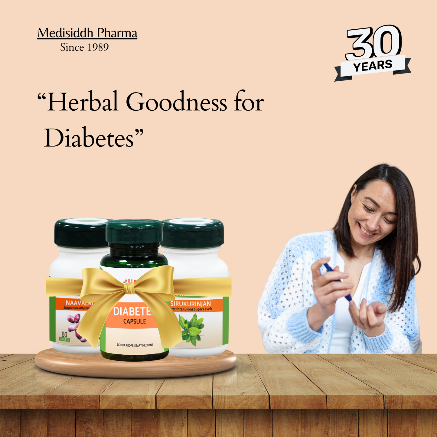 Diabetex Capsule 60 No's + Naavalkottai Tablet 60 No's + Sirukurinjan Tablet 60 No's -Diabetes Combo - AH