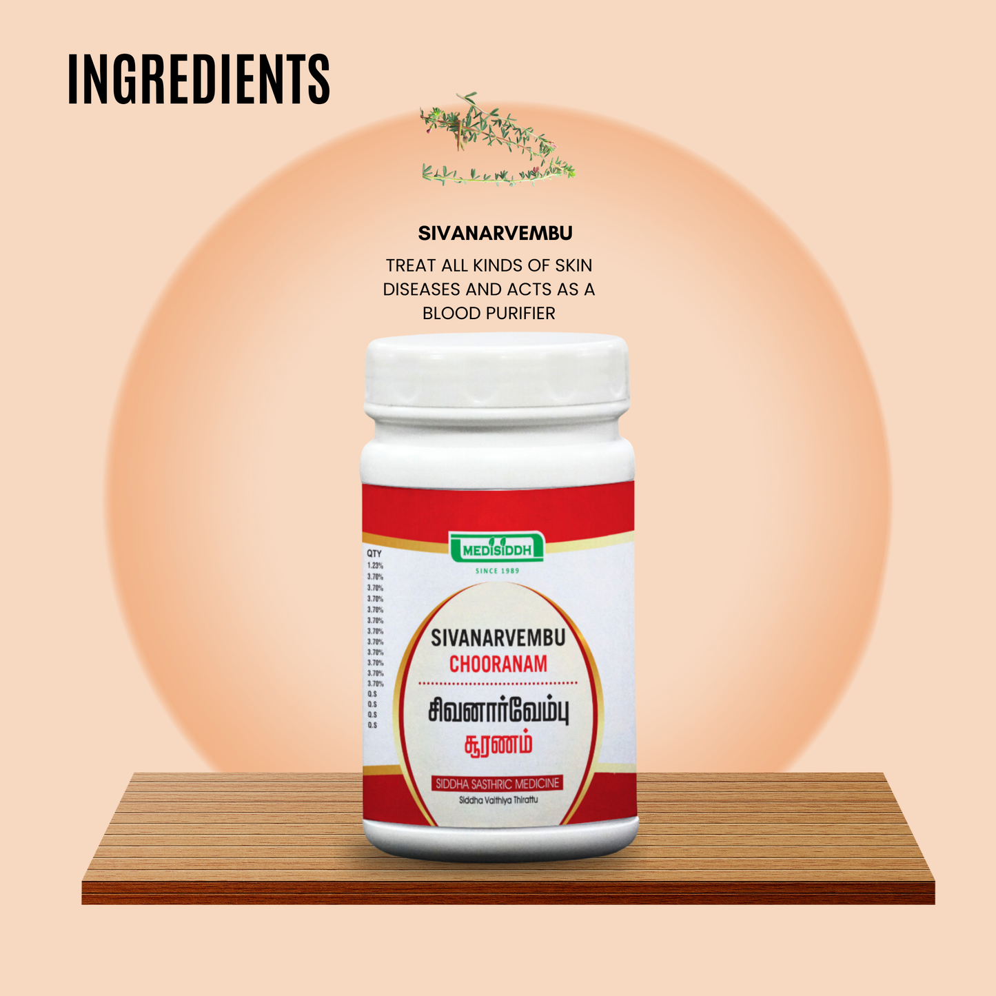 Sivanar Vembu chooranam / Wiry Indigo -(Indigofera aspalathoides)