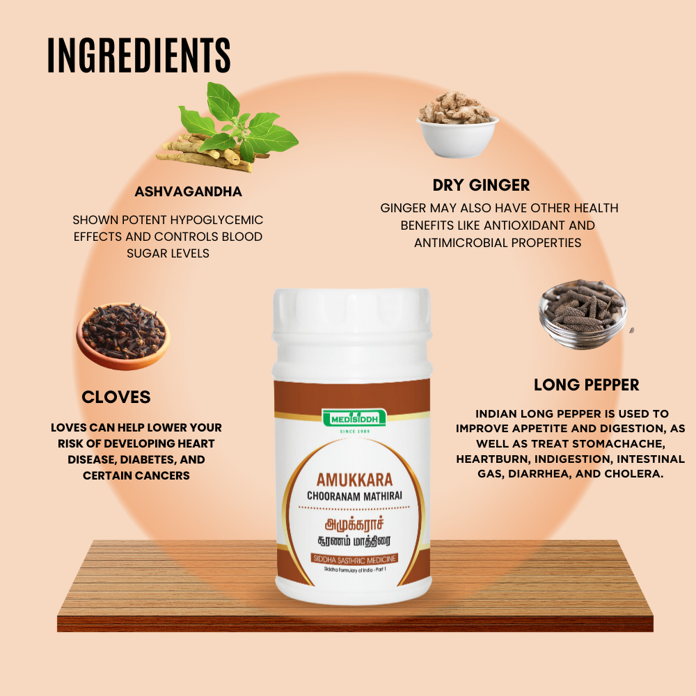 Amukkara Chooranam Tablet / Indian Ginseng tablet - Ashwagandha