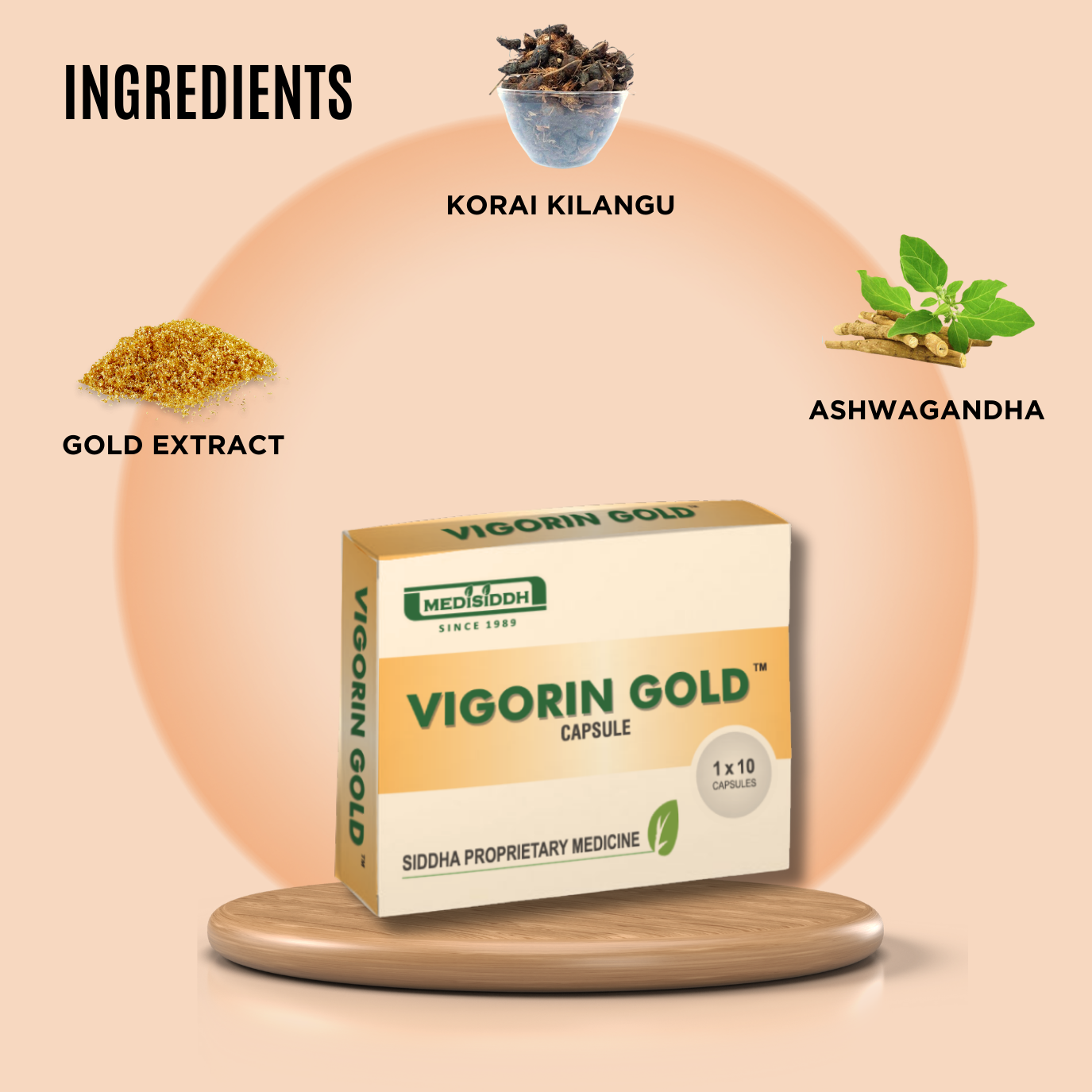 Dhathu Pusti Legiyam 200 Gms + Vigorin Gold Capsules 10 Nos - COMBO
