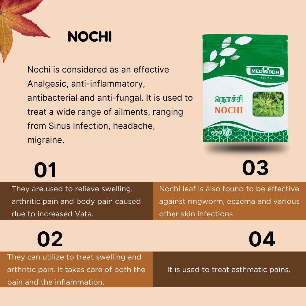 Nochi Chooranam / Chinese Chaste Tree Powder - (Indrani powder) MediSiddh
