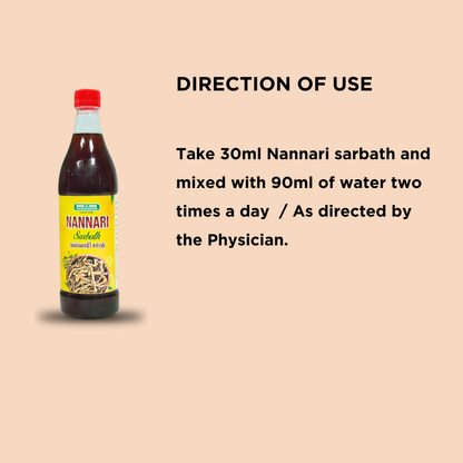 Nannari Sarbath / Indian Sarsaparilla drink (Nannari Syrup)