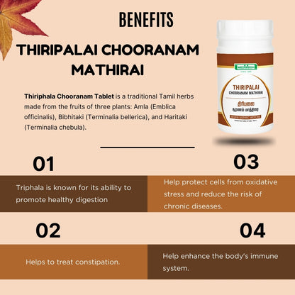 Thiripala Chooranam Tablet / Triphala Tablet